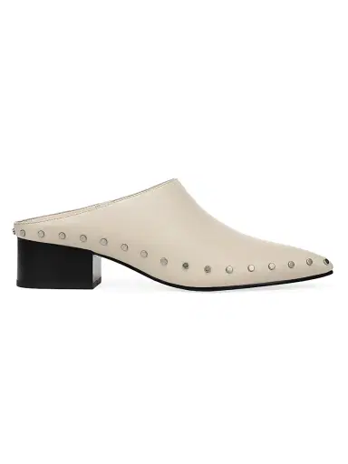 Vince Women's 38MM August Studded Leather Mules - Moonlight - Size 10 | Thumbnail 1 Vince Women's 38MM August Studded Leather Mules - Moonlight - Size 10 | Thumbnail 1