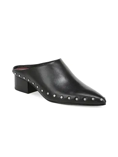 Vince Women's August 40MM Leather Clog Mules - Black - Size 10 | Thumbnail 2 Vince Women's August 40MM Leather Clog Mules - Black - Size 10 | Thumbnail 2