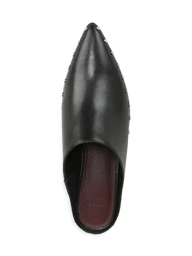 Vince Women's August 40MM Leather Clog Mules - Black - Size 10 | Thumbnail 4 Vince Women's August 40MM Leather Clog Mules - Black - Size 10 | Thumbnail 4