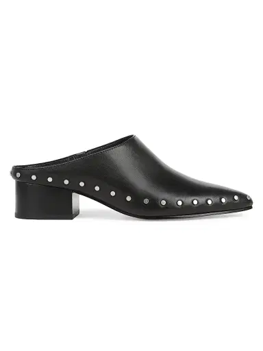 Vince Women's August 40MM Leather Clog Mules - Black - Size 10 | Thumbnail 1 Vince Women's August 40MM Leather Clog Mules - Black - Size 10 | Thumbnail 1