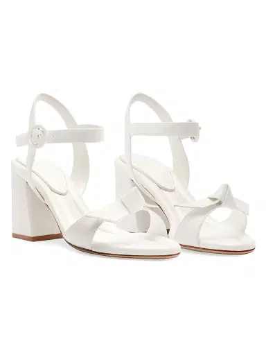 Alexandre Birman Women's Clarita 75MM Flare Bridal Sandals - Pearl White | Thumbnail 3 Alexandre Birman Women's Clarita 75MM Flare Bridal Sandals - Pearl White | Thumbnail 3
