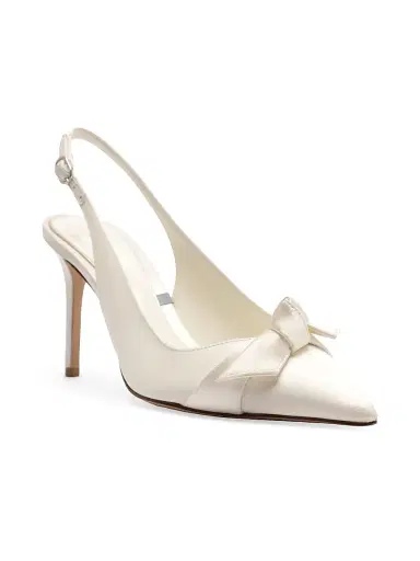 Alexandre Birman Women's Clarita Classic 5MM Leather Slingback Pumps - Bianco | Thumbnail 2 Alexandre Birman Women's Clarita Classic 5MM Leather Slingback Pumps - Bianco | Thumbnail 2