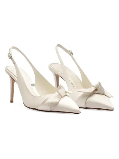 Alexandre Birman Women's Clarita Classic 5MM Leather Slingback Pumps - Bianco | Thumbnail 3 Alexandre Birman Women's Clarita Classic 5MM Leather Slingback Pumps - Bianco | Thumbnail 3