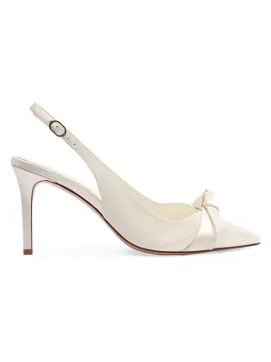 Alexandre Birman Women's Clarita Classic 5MM Leather Slingback Pumps - Bianco | Thumbnail 1 Alexandre Birman Women's Clarita Classic 5MM Leather Slingback Pumps - Bianco | Thumbnail 1