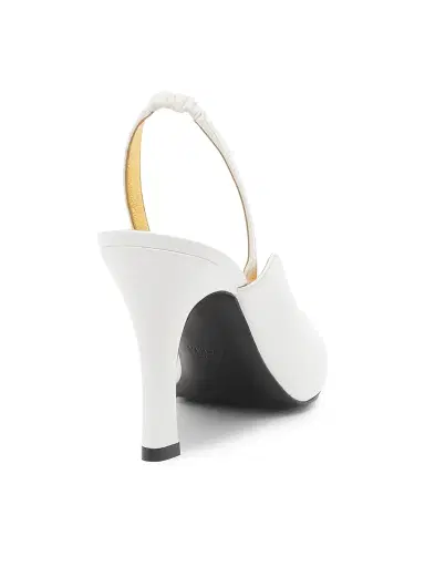 Versace Women's 90MM Medusa-Detail Leather Slingback Pumps - White Gold | Thumbnail 3 Versace Women's 90MM Medusa-Detail Leather Slingback Pumps - White Gold | Thumbnail 3