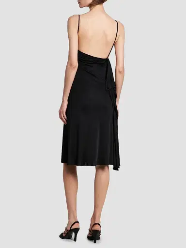 Versace Women's La Vacanza Draped Jersey Cocktail Dress - Black - Size 12 | Thumbnail 5 Versace Women's La Vacanza Draped Jersey Cocktail Dress - Black - Size 12 | Thumbnail 5