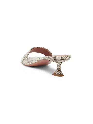Amina Muaddi Women's Andreea 45MM Snake-Embossed Leather Mules - Natural Printed Snake | Thumbnail 3 Amina Muaddi Women's Andreea 45MM Snake-Embossed Leather Mules - Natural Printed Snake | Thumbnail 3