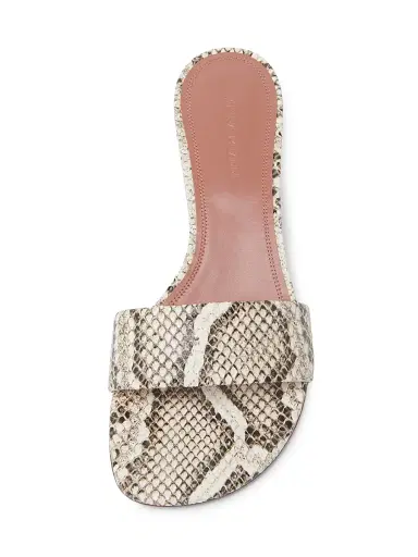 Amina Muaddi Women's Andreea 45MM Snake-Embossed Leather Mules - Natural Printed Snake | Thumbnail 4 Amina Muaddi Women's Andreea 45MM Snake-Embossed Leather Mules - Natural Printed Snake | Thumbnail 4