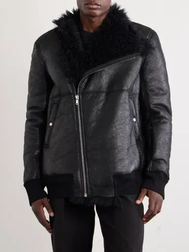 Rick Owens Hollywood Flight Shearling Jacket - Men | Thumbnail 3 Rick Owens Hollywood Flight Shearling Jacket - Men | Thumbnail 3