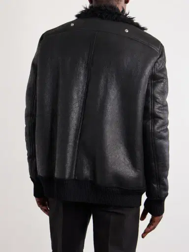 Rick Owens Hollywood Flight Shearling Jacket - Men | Thumbnail 4 Rick Owens Hollywood Flight Shearling Jacket - Men | Thumbnail 4