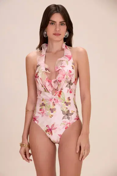 PatBo ORCHID BLOOM RUFFLED BODYSUIT | Thumbnail 1 PatBo ORCHID BLOOM RUFFLED BODYSUIT | Thumbnail 1