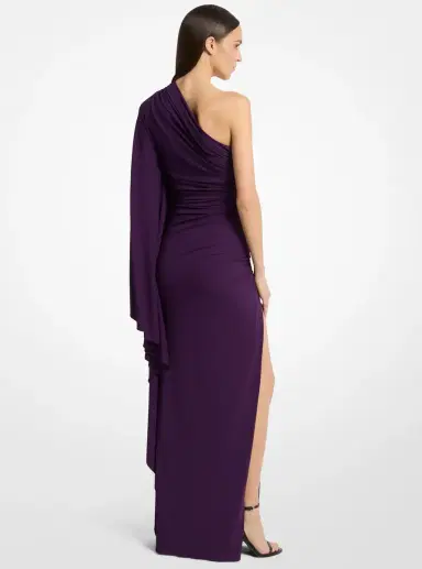 Michael Kors Collection Draped Matte Jersey One-Shoulder Gown | Thumbnail 3 Michael Kors Collection Draped Matte Jersey One-Shoulder Gown | Thumbnail 3