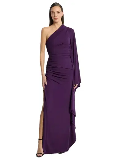 Michael Kors Collection Draped Matte Jersey One-Shoulder Gown | Thumbnail 1 Michael Kors Collection Draped Matte Jersey One-Shoulder Gown | Thumbnail 1
