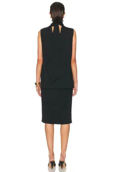 Brandon Maxwell Noa Mock Neck Sleeveless Dress | Thumbnail 3 Brandon Maxwell Noa Mock Neck Sleeveless Dress | Thumbnail 3
