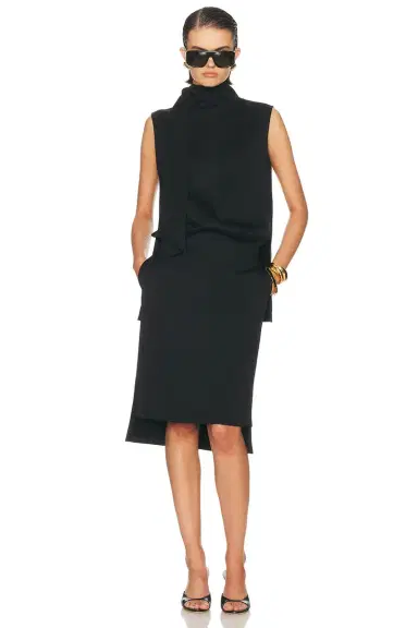 Brandon Maxwell Noa Mock Neck Sleeveless Dress | Thumbnail 1 Brandon Maxwell Noa Mock Neck Sleeveless Dress | Thumbnail 1