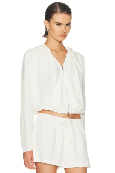 Alexander Wang Pleated Neckline Hoodie Sweatshirt | Thumbnail 2 Alexander Wang Pleated Neckline Hoodie Sweatshirt | Thumbnail 2