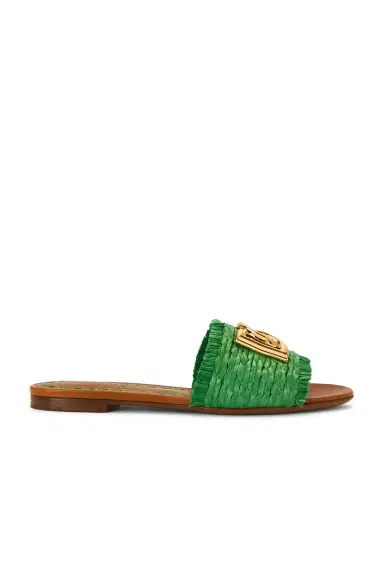 Dolce & Gabbana Raffia Flat Slide | Thumbnail 1 Dolce & Gabbana Raffia Flat Slide | Thumbnail 1