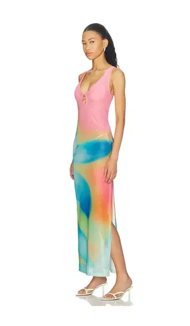 Kulani Kinis Plunge Mesh Maxi Dress | Thumbnail 3 Kulani Kinis Plunge Mesh Maxi Dress | Thumbnail 3