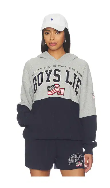 Boys Lie United States Of Boys Lie Thermal Racer Hoodie | Thumbnail 1 Boys Lie United States Of Boys Lie Thermal Racer Hoodie | Thumbnail 1