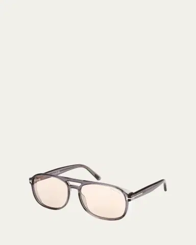 Tom Ford Grey Transparent Acetate Aviator Sunglasses | Thumbnail 2 Tom Ford Grey Transparent Acetate Aviator Sunglasses | Thumbnail 2