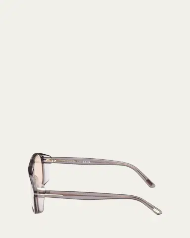 Tom Ford Grey Transparent Acetate Aviator Sunglasses | Thumbnail 3 Tom Ford Grey Transparent Acetate Aviator Sunglasses | Thumbnail 3