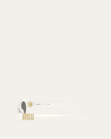 Miu Miu Logo Acetate Oval Sunglasses | Thumbnail 3 Miu Miu Logo Acetate Oval Sunglasses | Thumbnail 3