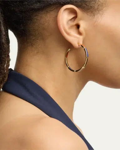 Jan Leslie Inside Out Gemstone Hoop Earrings | Thumbnail 6 Jan Leslie Inside Out Gemstone Hoop Earrings | Thumbnail 6