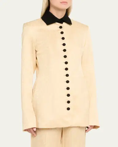 Rosie Assoulin Row Row Row Your Buttons Jacquard Jacket | Thumbnail 4 Rosie Assoulin Row Row Row Your Buttons Jacquard Jacket | Thumbnail 4
