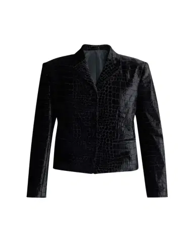 Tom Ford Croc-Embossed Velvet Single-Breasted Jacket | Thumbnail 1 Tom Ford Croc-Embossed Velvet Single-Breasted Jacket | Thumbnail 1