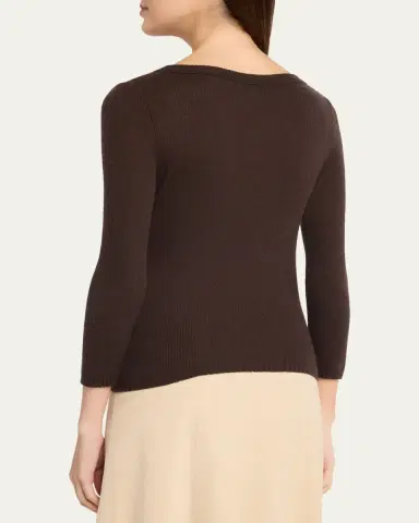 Vince Boat-Neck Cashmere-Silk Top | Thumbnail 8 Vince Boat-Neck Cashmere-Silk Top | Thumbnail 8