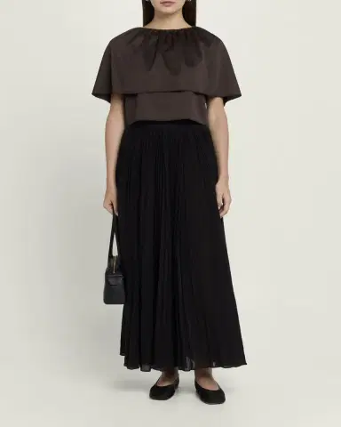 Vince Plissé Satin Cape Top | Thumbnail 2 Vince Plissé Satin Cape Top | Thumbnail 2