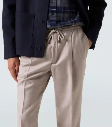 Slowear Virgin wool flannel slim pants | Thumbnail 5 Slowear Virgin wool flannel slim pants | Thumbnail 5