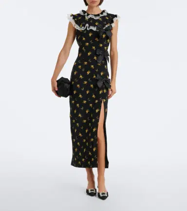 Alessandra Rich Bow-detail floral silk gown | Thumbnail 2 Alessandra Rich Bow-detail floral silk gown | Thumbnail 2