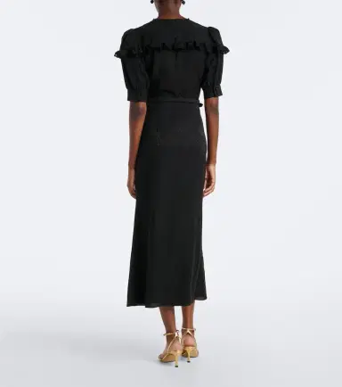 Alessandra Rich Belted silk jacquard midi dress | Thumbnail 3 Alessandra Rich Belted silk jacquard midi dress | Thumbnail 3