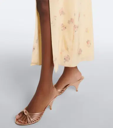 Alessandra Rich Floral ruffled silk midi dress | Thumbnail 4 Alessandra Rich Floral ruffled silk midi dress | Thumbnail 4