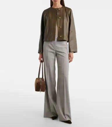 Max Mara Medium suede shoulder bag | Thumbnail 4 Max Mara Medium suede shoulder bag | Thumbnail 4