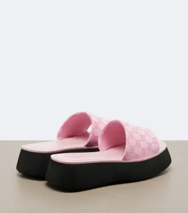 Gucci GG canvas platform slides | Thumbnail 3 Gucci GG canvas platform slides | Thumbnail 3