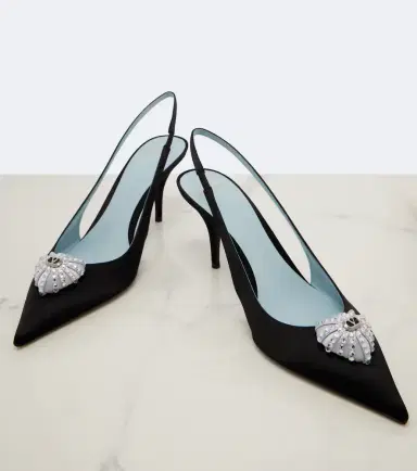 Valentino Garavani Caur Royal velvet slingback pumps | Thumbnail 2 Valentino Garavani Caur Royal velvet slingback pumps | Thumbnail 2