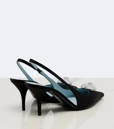 Valentino Garavani Caur Royal velvet slingback pumps | Thumbnail 3 Valentino Garavani Caur Royal velvet slingback pumps | Thumbnail 3