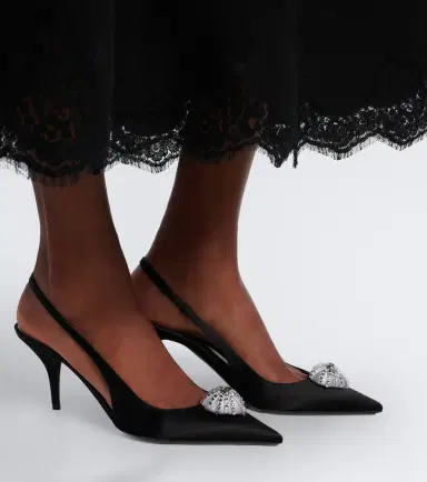 Valentino Garavani Caur Royal velvet slingback pumps | Thumbnail 6 Valentino Garavani Caur Royal velvet slingback pumps | Thumbnail 6