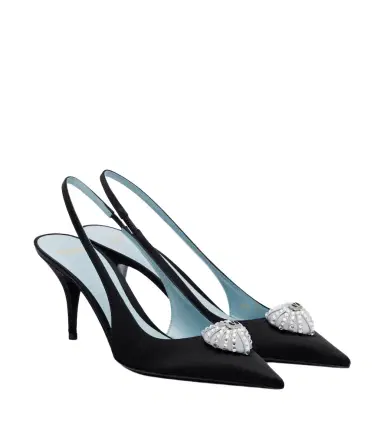 Valentino Garavani Caur Royal velvet slingback pumps | Thumbnail 1 Valentino Garavani Caur Royal velvet slingback pumps | Thumbnail 1