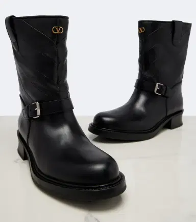 Valentino Garavani VLogo leather biker boots | Thumbnail 4 Valentino Garavani VLogo leather biker boots | Thumbnail 4