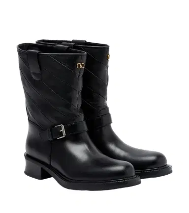 Valentino Garavani VLogo leather biker boots | Thumbnail 1 Valentino Garavani VLogo leather biker boots | Thumbnail 1