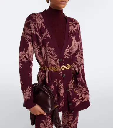 Etro Floral jacquard wool-blend cardigan | Thumbnail 2 Etro Floral jacquard wool-blend cardigan | Thumbnail 2
