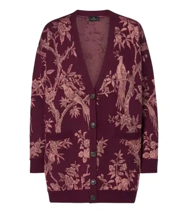 Etro Floral jacquard wool-blend cardigan | Thumbnail 1 Etro Floral jacquard wool-blend cardigan | Thumbnail 1