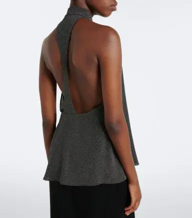 Tom Ford Polka-dot tie-neck silk crêpe de chine top | Thumbnail 2 Tom Ford Polka-dot tie-neck silk crêpe de chine top | Thumbnail 2