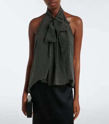 Tom Ford Polka-dot tie-neck silk crêpe de chine top | Thumbnail 3 Tom Ford Polka-dot tie-neck silk crêpe de chine top | Thumbnail 3