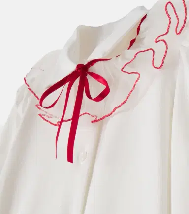 Monnalisa Bow-detail cotton-blend jersey shirt | Thumbnail 3 Monnalisa Bow-detail cotton-blend jersey shirt | Thumbnail 3