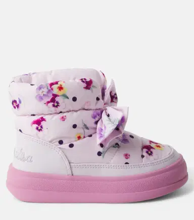 MONNALISA Bow-detail floral snow boots | Thumbnail 3 MONNALISA Bow-detail floral snow boots | Thumbnail 3