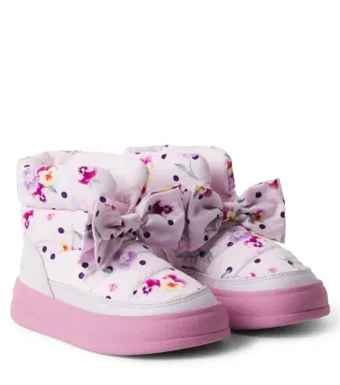 MONNALISA Bow-detail floral snow boots | Thumbnail 1 MONNALISA Bow-detail floral snow boots | Thumbnail 1